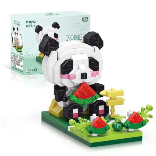 Mô hình Gấu trúc Đáng Yêu Giữ Điện Thoại MOYU BLOCK MY93016, 319 mảnh, phù hợp cho bé 8 tuổi, màu trắng, đen, xanh lá, đỏ, hồng, có tính năng giá đỡ điện thoại và mô hình trang trí.