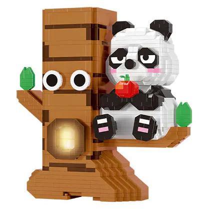 Bộ lắp ghép mô hình gấu trúc và cây bút chì MOYU BLOCK MY97121, đồ chơi sáng tạo cho bé 8 tuổi, có đèn LED, tích hợp chức năng hộp đựng bút và giá đỡ điện thoại, chất lượng cao, giá tốt