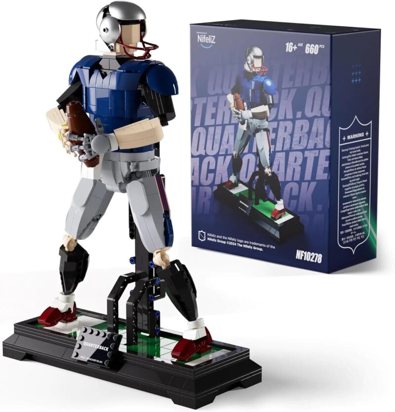 Mô hình Quarterback Nifeliz NF10278, bộ lắp ghép vận động viên bóng bầu dục, 660 mảnh, trang trí độc đáo