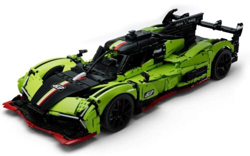 Mô hình xe đua Lamborghini SC63 Nifeliz NF10283 tỉ lệ 1:8, bộ lắp ghép Tương thích LEGO® Technic, 3699 mảnh, màu xanh lá và đen, cho thanh niên 16+ tuổi