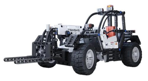 Ảnh chụp bộ lắp ghép Xe Nâng Công Trình ONEBOT OBEFT04AIQI, một đồ chơi mô hình kỹ thuật dành cho con trai 14 tuổi, giá tốt.