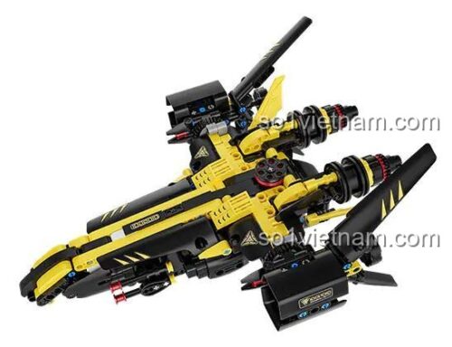 ONEBOT OBIJP102AIQI Bộ Đồ Chơi Lắp GhépMáy Bay Chiến Đấu Thể Cảm Biến - Máy bay chiến đấu Phi Liêm màu xanh dương