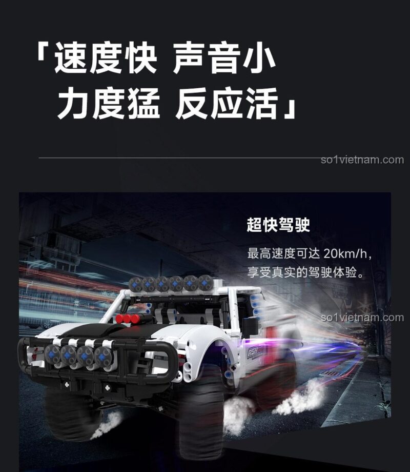 Xe Tải Đua Thông Minh ONEBOT OBLGPT09AIQI với tốc độ nhanh, âm thanh nhỏ, lực mạnh, phản ứng linh hoạt, đồ chơi điều khiển từ xa cho con trai 14 tuổi