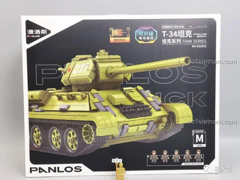 Hình ảnh so sánh kích thước và chi tiết của Xe tăng hạng trung T-34 của Liên Xô 632012 với một mẫu xe tăng hiện đại khác.