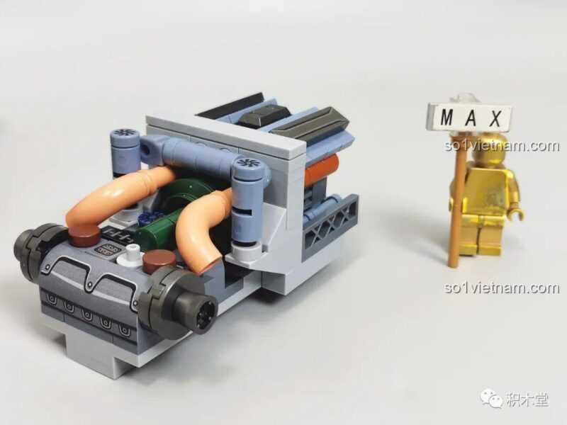 Lắp ráp các chi tiết đạn dược và giá đỡ bên trong Mô hình xe tăng T-34 Panlos Brick.