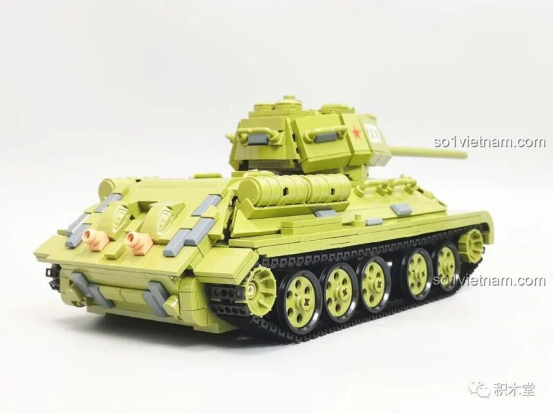 Mô hình hoàn thiện nhìn từ phía sau của đồ chơi mô hình Panlos Brick 632012.