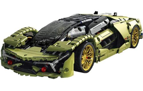 Ảnh chụp chính diện bộ lắp ráp Siêu xe Lamborghini Terzo Millennio Panlos Brick 673005, màu xanh lá, dành cho con trai 8 tuổi, giá rẻ.