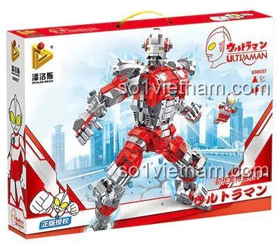 Hộp bộ lắp ghép PanlosBrick 690037 Cơ Giáp Ultraman Đời Đầu, mô hình lớn, chi tiết tinh xảo, khớp cử động linh hoạt, đồ chơi lắp ráp cho bé trai 6 tuổi giá tốt