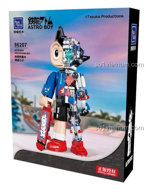 Mô hình Astro Boy Skateboard Boy Pantasy 86207 lắp ráp