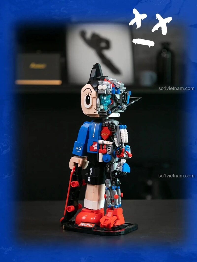 Mô hình Astro Boy Skateboard Boy Pantasy 86207 lắp ráp