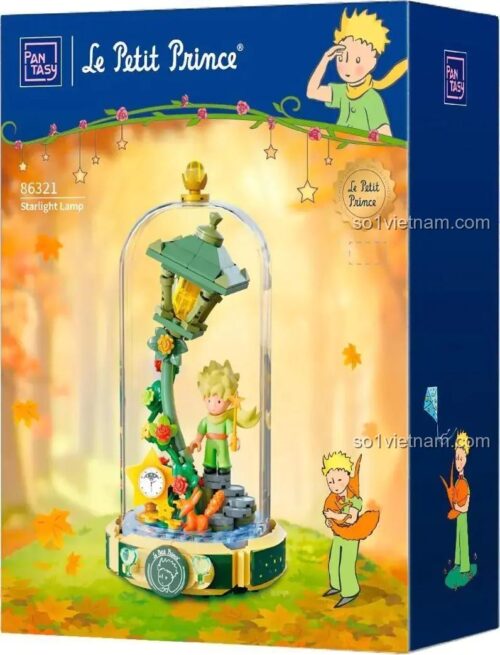 Hộp sản phẩm Đèn đường Sao và Trăng Hoàng tử bé Pantasy 86321, bộ lắp ghép tương thích LEGO® cho bé gái 6 tuổi, món quà ý nghĩa