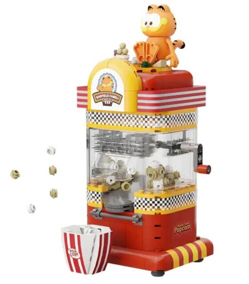 Bộ lắp ghép máy làm bỏng ngô cổ điển Garfield Pantasy 86810, đồ chơi mô hình Garfield cho bé 6 tuổi
