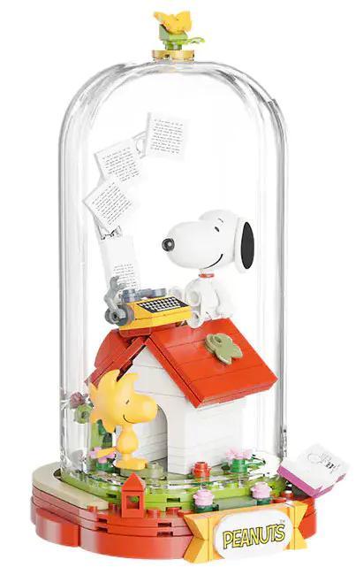 Pantasy 86901 Snoopy Ngôi nhà đỏ mộng mơ bộ lắp ghép, đồ chơi mô hình Snoopy và Woodstock, đồ chơi sáng tạo cho bé 6 tuổi, màu trắng đỏ vàng xanh dương, 300 mảnh