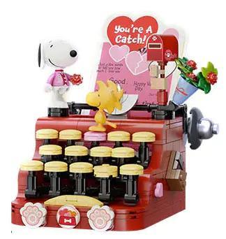 Bộ lắp ghép Pantasy 86913 Máy đánh chữ Snoopy cổ điển, mô hình trưng bày lãng mạn tinh tế cho bé gái 6 tuổi, giá tốt.