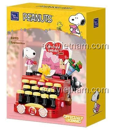 Hộp bộ đồ chơi Pantasy 86913 Máy đánh chữ Snoopy, chất lượng cao, đáng tiền cho bé gái 6 tuổi.