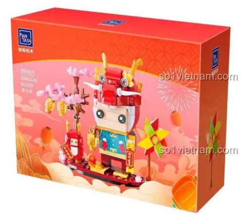 Hộp sản phẩm Rồng Nhỏ Bé Pantasy 99005, bộ lắp ghép Tết Nguyên Đán