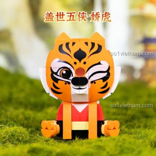 đồ chơi lắp ráp Pantasy 99125 Giao Hổ Kung Fu Panda, nhân vật Giao Hổ ngồi, chất lượng cao cho bé gái 6 tuổi