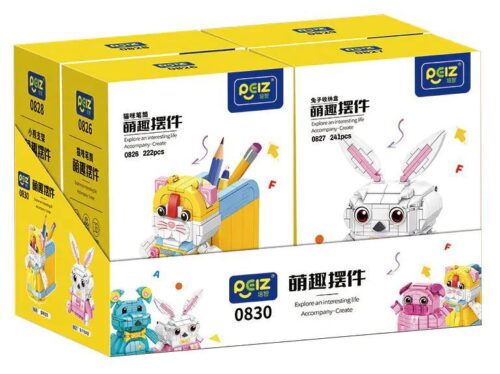 Hộp sản phẩm bộ lắp ghép Đồ dùng văn phòng phẩm hình thú PEIZ 0830, đồ chơi sáng tạo cho bé gái 6 tuổi, giá rẻ.