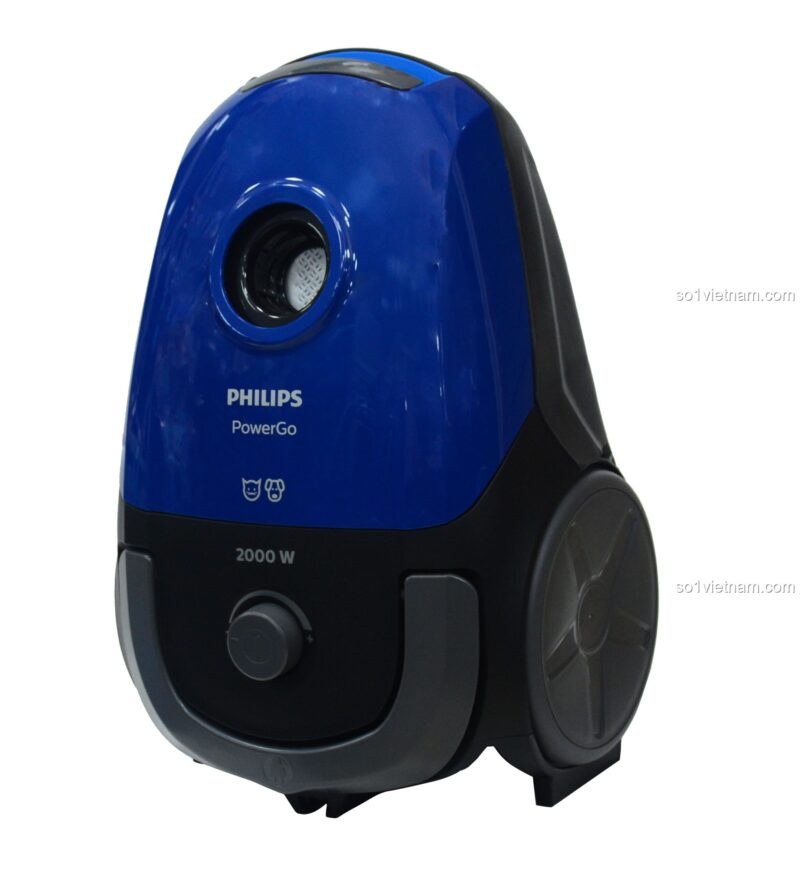 Máy hút bụi Philips PowerGo FC8296 màu xanh đen, công suất 2000W, bộ lọc EPA 10, giá tốt