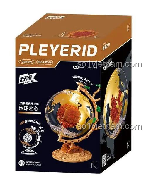 Hộp sản phẩm Pleyerid M38-P8067 Quả địa cầu phát sáng, Mô hình địa cầu xoay, Mô hình địa cầu phát sáng, Mô hình địa cầu trang trí, Quả địa cầu "Trái tim Trái đất", Mô hình địa cầu "Trái tim Trái đất", Mô hình địa cầu "Trái tim Trái đất" phát sáng, Đồ chơi giáo dục, Đồ chơi sáng tạo, Độ tuổi 12+, Giá tốt