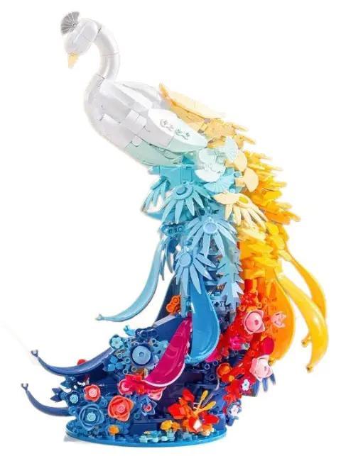 Bộ Lắp Ghép Mô Hình Chim Công Pleyerid M38-P8161 "Phồn Hoa Như Gấm" - Đồ Chơi Lắp Ghép Sáng Tạo Có Đèn LED, Màu Sắc Rực Rỡ, Phù Hợp Trang Trí Phòng, Độ Tuổi 12+