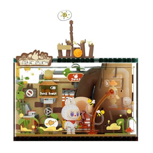 Hộp sản phẩm bộ đồ chơi Máy làm nước ép Labubu Pop Mart P10001, mô hình căn cứ bí mật rừng The Monsters, đồ chơi lắp ghép cho trẻ 8 tuổi, giá tốt