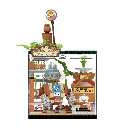 Hộp bộ lắp ghép Pop Mart P10003 Xưởng Sửa Chữa Click-Fix, đồ chơi mô hình cho Con trai nhỏ, giá tốt.