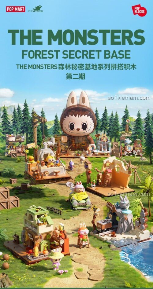 Toàn bộ series đồ chơi mô hình POP MART The Monsters Căn Cứ Bí Mật Trong Rừng, bao gồm cả set P10007 Labubu Đầu Bếp Thiên Tài.