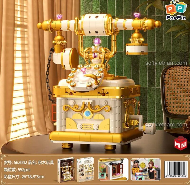 Mô hình điện thoại cổ điển Poppin 662042 nhìn từ phía sau