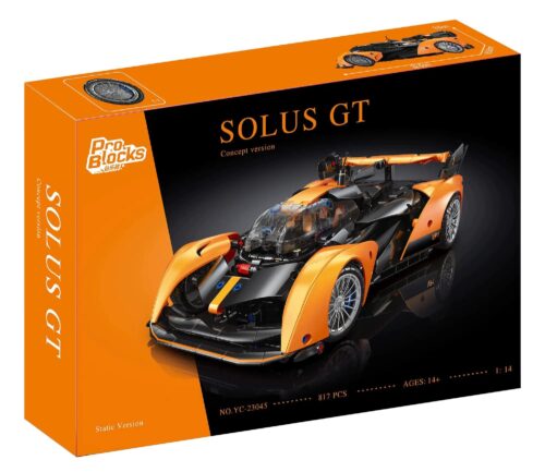 Bộ lắp ghép McLaren Solus GT giá tốt, hộp sản phẩm Pro Blocks YC-23045 đẹp mắt cho con trai 14 tuổi.