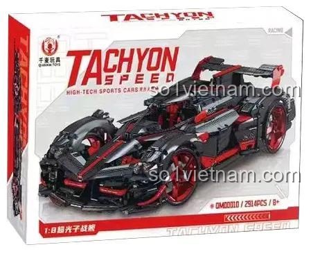 Hộp đồ chơi lắp ráp Qianmai QM00010 Siêu xe đua Chiến hạm Quang Tử, bộ xếp hình cho bé trai 8 tuổi, chất lượng cao.