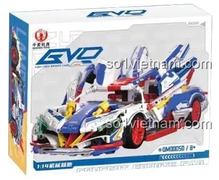 Hộp sản phẩm bộ đồ chơi Mô hình siêu xe EVO Qianmai QM00051, đồ chơi lắp ghép Xe thể thao EVO giá tốt, tiết kiệm.