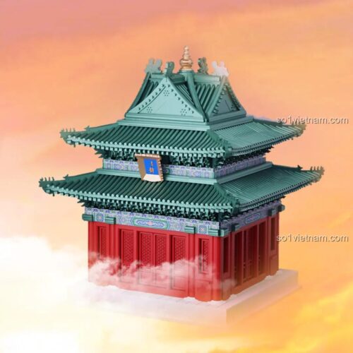 Đồ chơi mô hình Kiến trúc Tháp Trống Tây An Qiannian Sun, cấu trúc ghép mộng độc đáo, dành cho thanh niên 14 tuổi, giá rẻ.