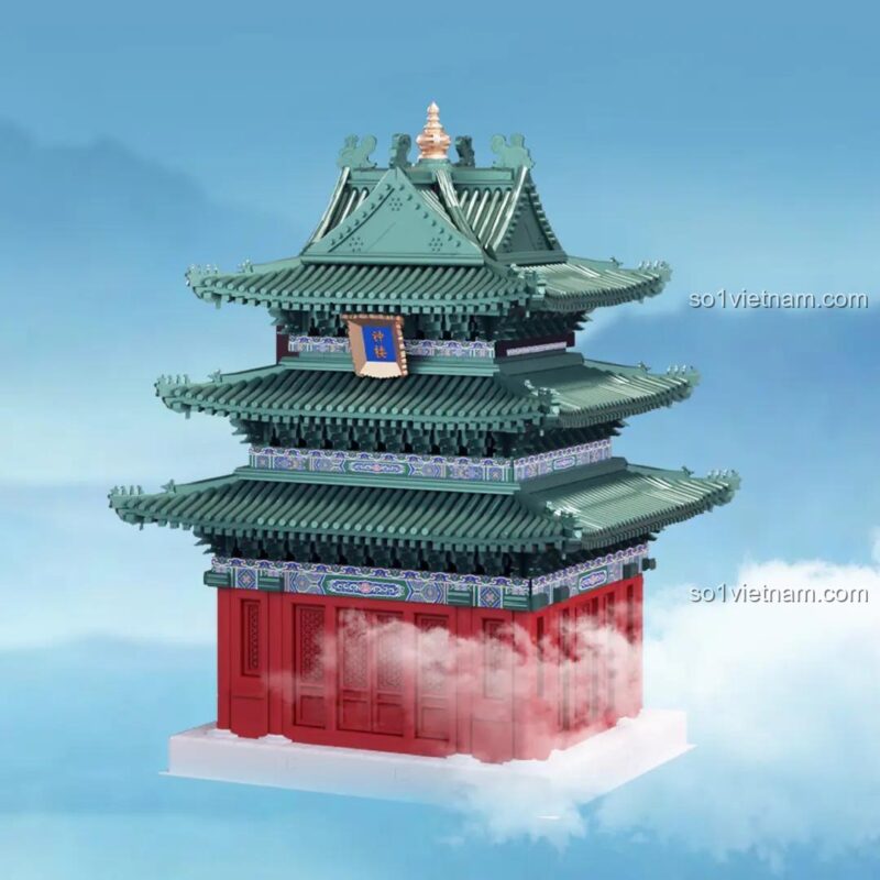 Đồ chơi mô hình Tháp Chuông Tây An Qiannian Sun QNSZL25AIQI, kiến trúc tinh xảo, phát triển tư duy sáng tạo cho con trai 14 tuổi và con gái 14 tuổi.