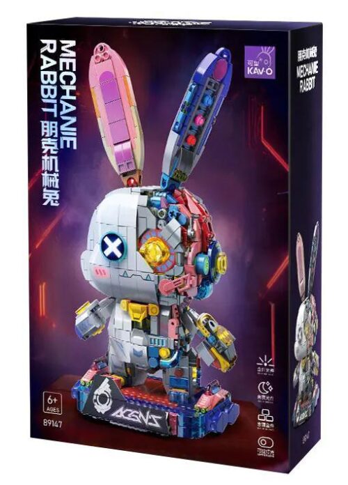 Bộ lắp ghép Thỏ máy Cyberpunk 89147, Mô hình thỏ máy Cyberpunk, Đồ chơi mô hình Thỏ máy Cyberpunk, Bộ lắp ghép 启悟 Thỏ máy Cyberpunk, Đồ chơi lắp ráp Thỏ máy Cyberpunk, Bộ xếp hình Thỏ máy Cyberpunk, Thỏ máy Cyberpunk nửa người nửa máy, Thỏ máy Cyberpunk có đèn LED, Thỏ máy Cyberpunk chi tiết tinh xảo, Đồ chơi cho bé 6 tuổi
