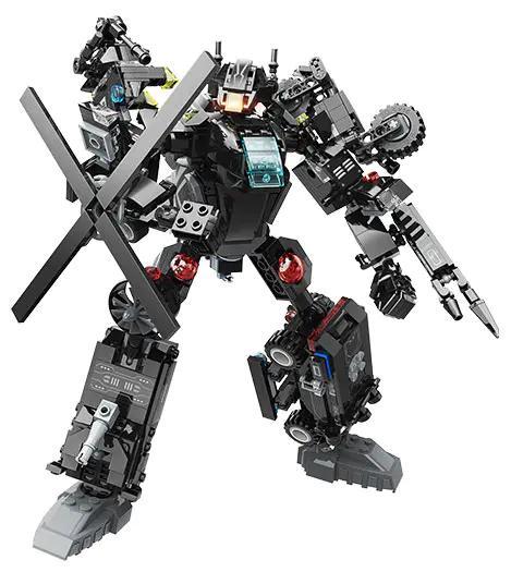 Bộ lắp ghép Qman 41107 Robot Cảnh Sát Đặc Nhiệm cho bé trai 6 tuổi, mô hình robot hợp thể từ 6 xe cảnh sát SWAT giá rẻ.