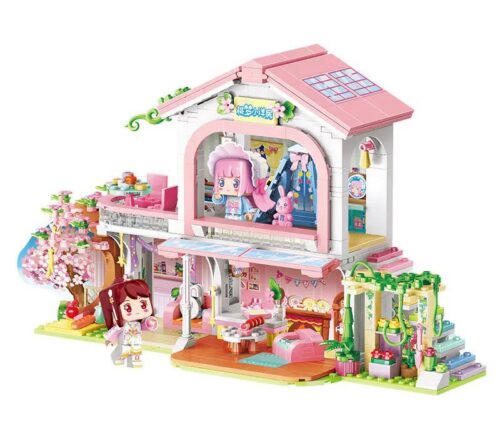 Bộ lắp ghép Mini World 72043 Nhà Mộng Mơ màu hồng xinh xắn cho bé gái 6 tuổi