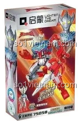 Hộp sản phẩm bộ đồ chơi Qman 75058 Người máy Ultraman Taiga, chất lượng cao, giá tiết kiệm cho bé trai 6 tuổi.