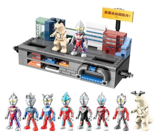 Bộ đồ chơi QMAN 75103 Ultraman Đại Chiến Liên Hợp, mô hình Siêu nhân Ultraman giá tốt cho bé trai 6 tuổi, nhiều minifigures Ultraman