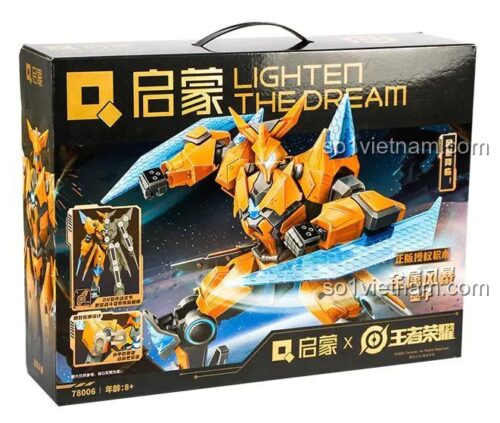 Hình ảnh hộp sản phẩm bộ lắp ráp Robot Mặc Tử 78006, quà tặng hấp dẫn cho fan game Vương Giả Vinh Diệu.