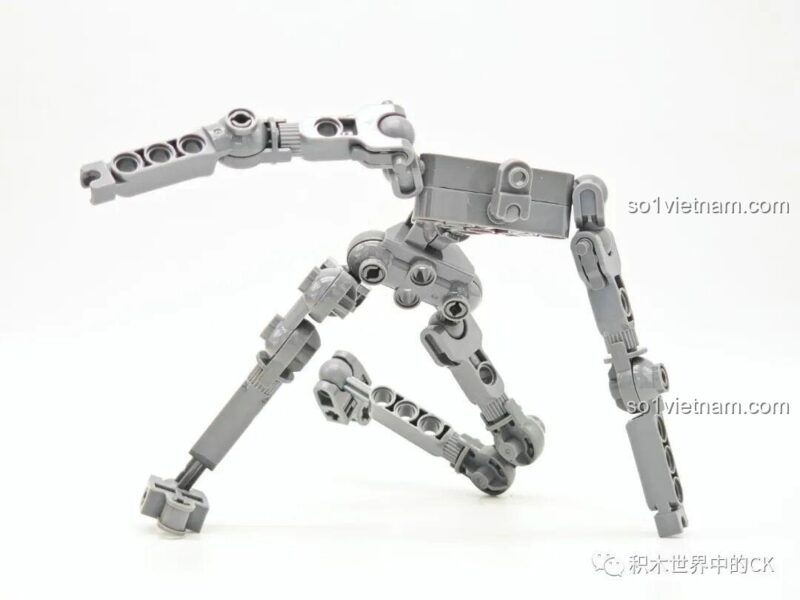 Khung xương của bộ lắp ráp Robot Mặc Tử đang tạo dáng linh hoạt.