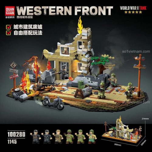 Mô hình tổng thể bộ đồ chơi QUAN GUAN 100280 Chiến dịch Thành phố Mặt trận phía Tây