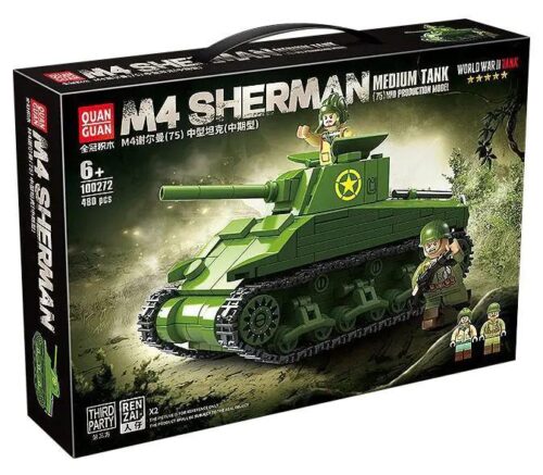 bộ lắp ghép Xe tăng M4 Sherman giá tốt cho bé trai 6 tuổi