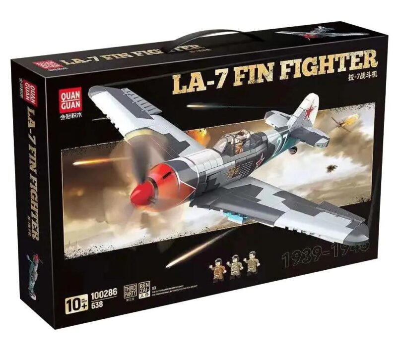 Hộp sản phẩm bộ lắp ghép máy bay chiến đấu LA-7 Fin Fighter QUANGUAN 100286