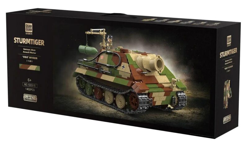 Hộp bộ đồ chơi lắp ghép xe tăng SturmTiger Đức QUANGUAN 100315