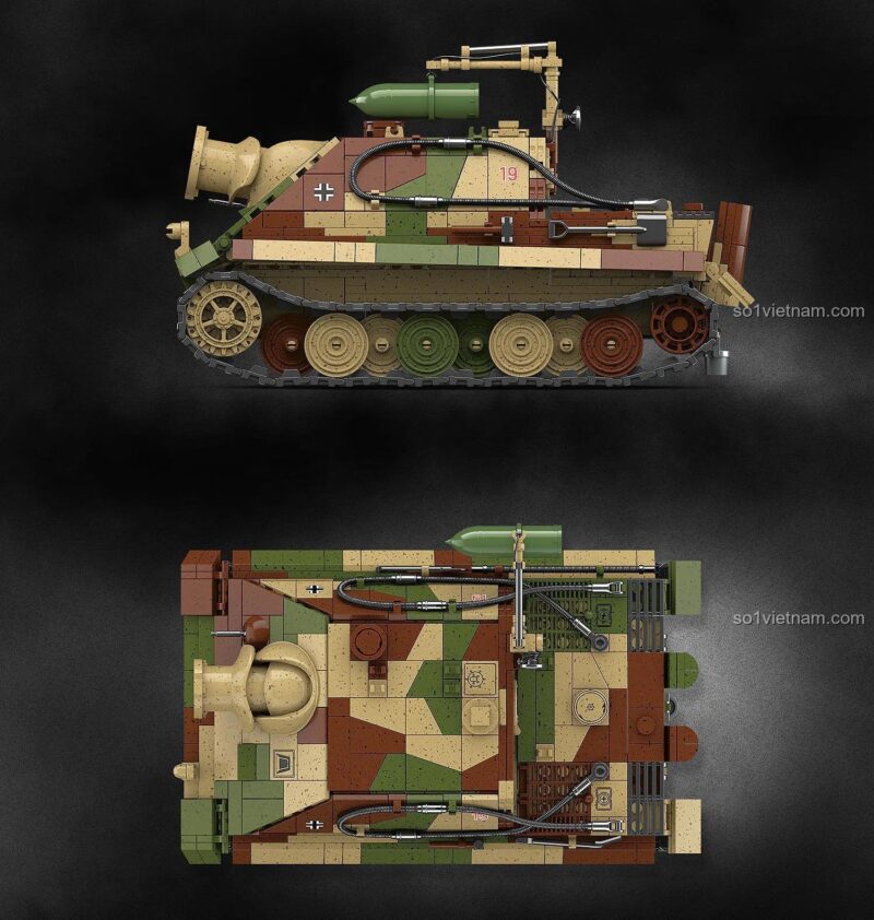 Xe tăng SturmTiger Đức QUANGUAN 100315 nhìn từ cạnh bên