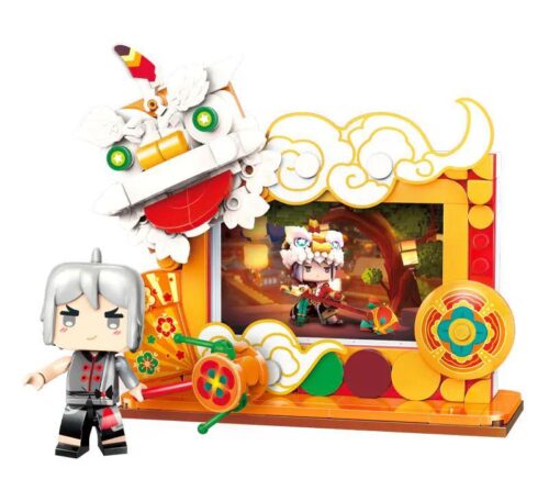 Bộ lắp ghép Mini World: Vũ Long Sư Hí - Bạn Bè Bàn Làm Việc 72032-2, 1 minifigure, mô hình trang trí bàn làm việc, có khung ảnh, đồ chơi sáng tạo cho bé trai 6 tuổi