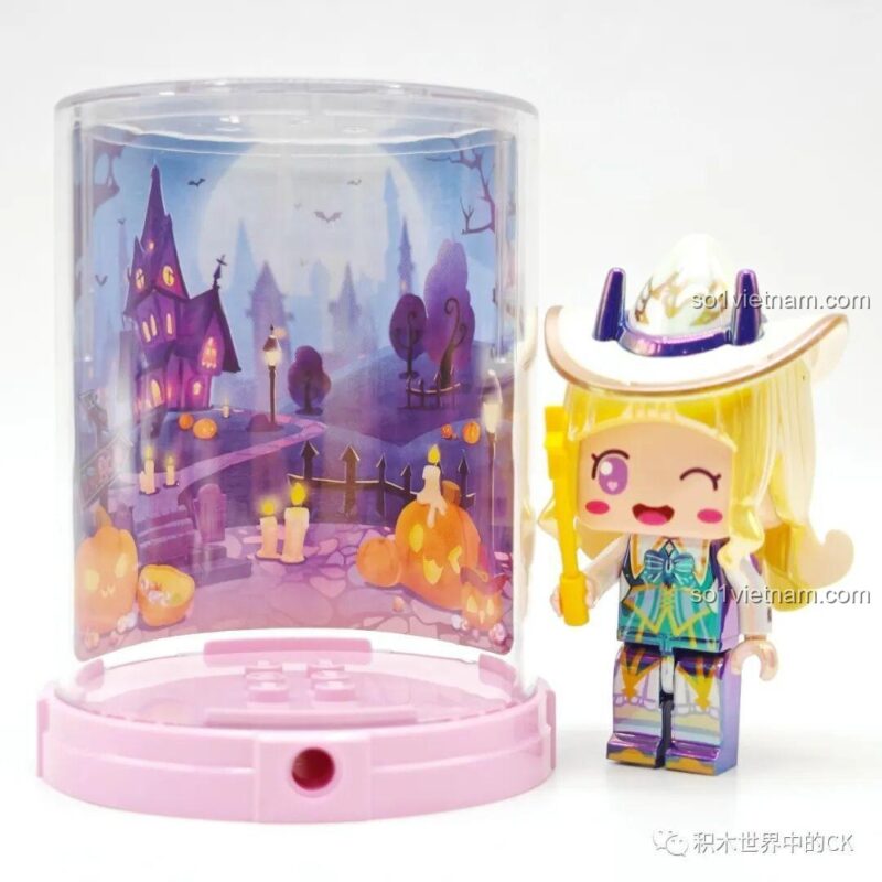 Các nhân vật Mini World lấp lánh với hộp trưng bày và phụ kiện 72036
