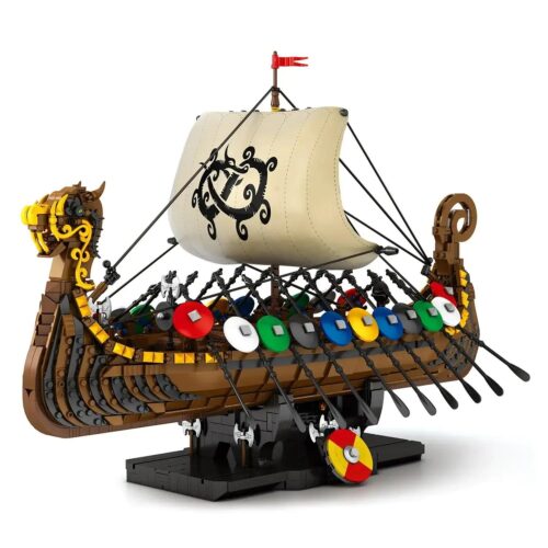 Mô hình Thuyền Viking Dài Rebrickable 66101 2547 Mảnh Ghép, Thuyền chiến Viking, Thuyền dài Viking, Đồ chơi lắp ghép cho bé trai 14 tuổi, Huyền Thoại Bắc Âu