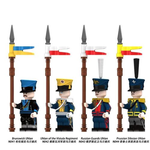 Rebrickable N042 Uhlan of the Vistula Regiment 4 minifigures lính lịch sử, bộ đồ chơi lắp ghép cho bé trai 14 tuổi, mô hình quân sự chi tiết, giá tốt